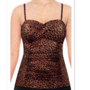 Spanx Love Your Assets leopard Tankini